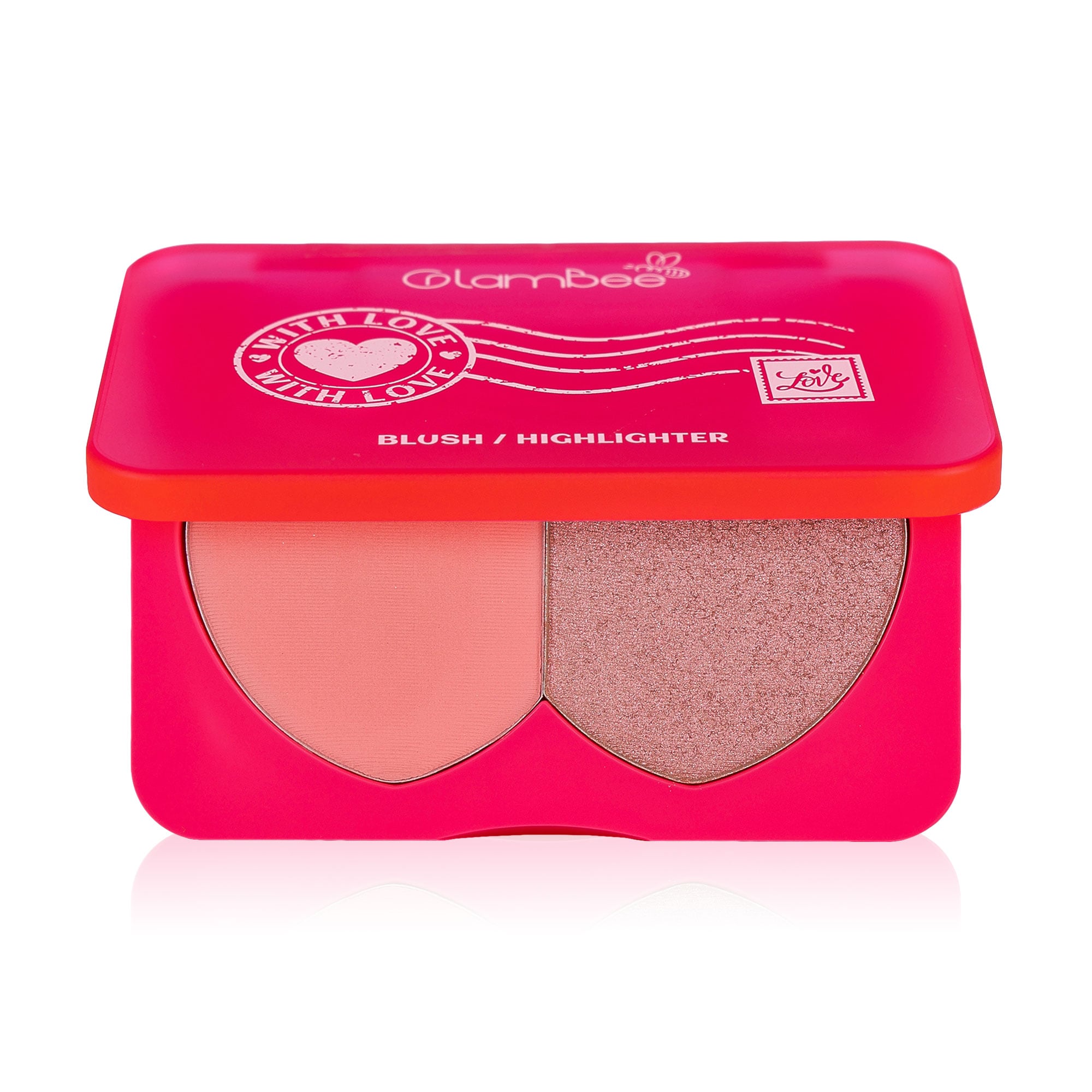 Палетка для контурингу обличчя GlamBee With Love Blush &amp; Highlighter, 7.9 г
